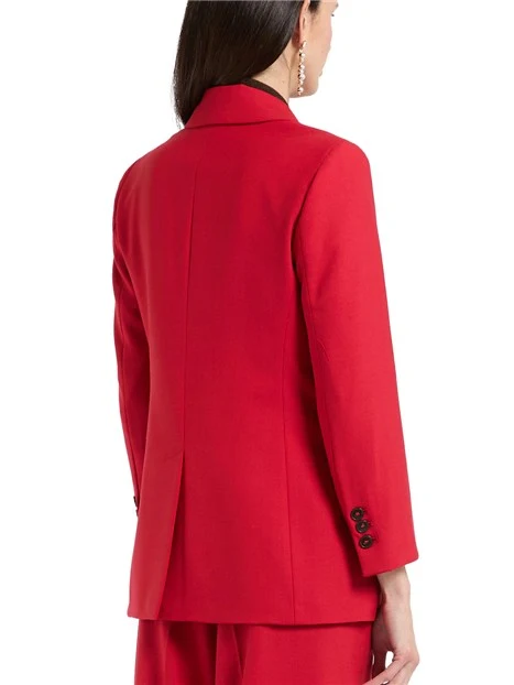 GIACCA MONOPETTO IN MISTO LANA STRETCH DONNA ROSSO