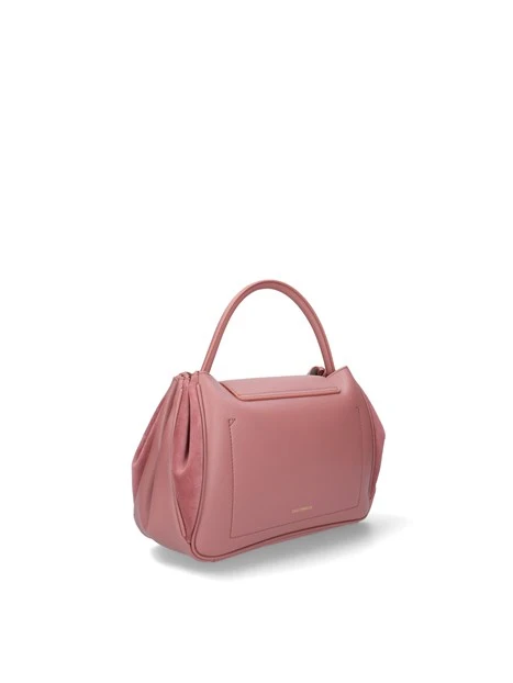 BORSA A MANO CON INSERTI SCAMOSCIATI DONNA ROSA