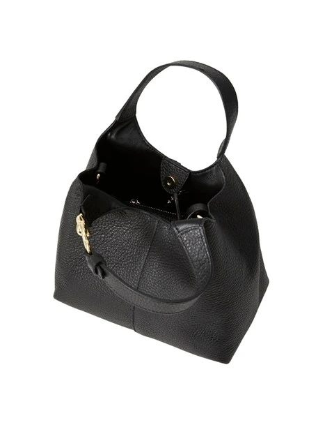 BORSA SHOPPING IN PELLE MARTELLATA CON ASTUCCIO DONNA NERO