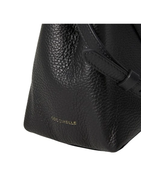 BORSA SHOPPING IN PELLE MARTELLATA CON ASTUCCIO DONNA NERO