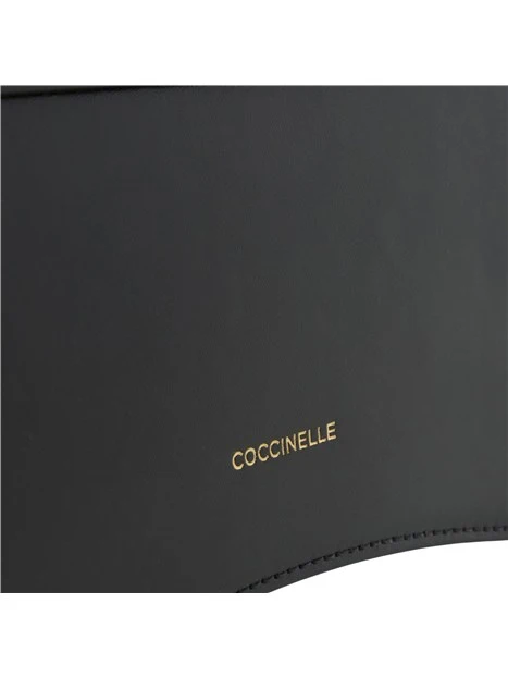 BORSA A MANO IN PELLE CON PATTINA E TRACOLLA DONNA NERO