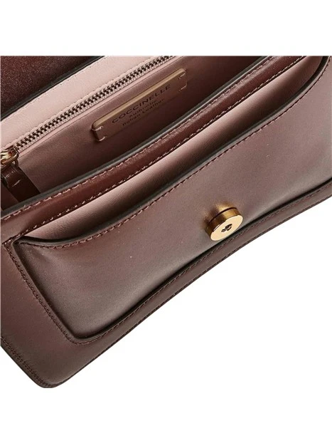 BORSA A MANO CON PATTINA E TRACOLLA DONNA MARRONE