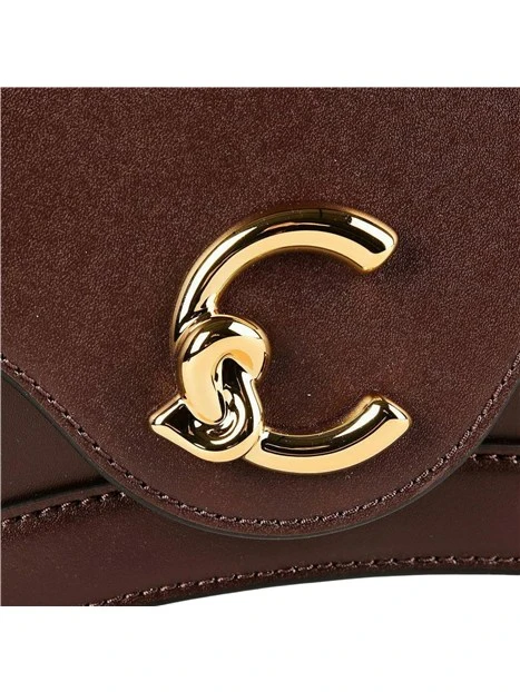 BORSA A MANO CON PATTINA E TRACOLLA DONNA MARRONE