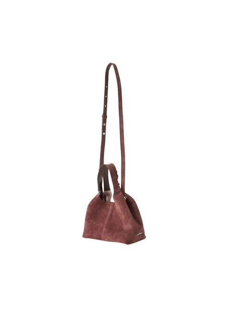 BORSA A MANO IN CAMOSCIO CON ASTUCCIO DONNA MARRONE