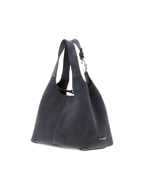 BORSA A MANO IN CAMOSCIO CON ASTUCCIO DONNA ANTRACITE