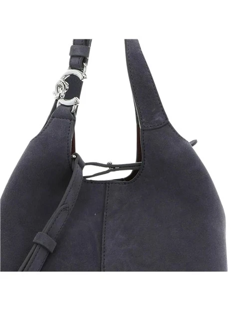 BORSA A MANO IN CAMOSCIO CON ASTUCCIO DONNA ANTRACITE