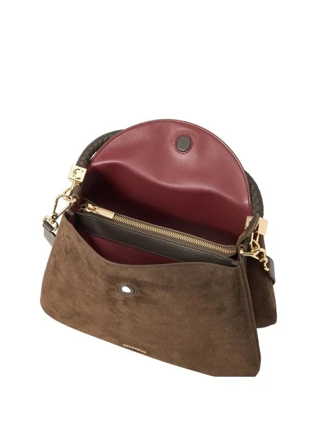 BORSA A MANO CON MANICO INTRECCIATO DONNA MARRONE