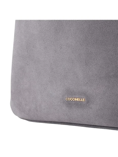 BORSA A MANO IN CAMOSCIO CON MANICO INTRECCIATO DONNA ANTRACITE