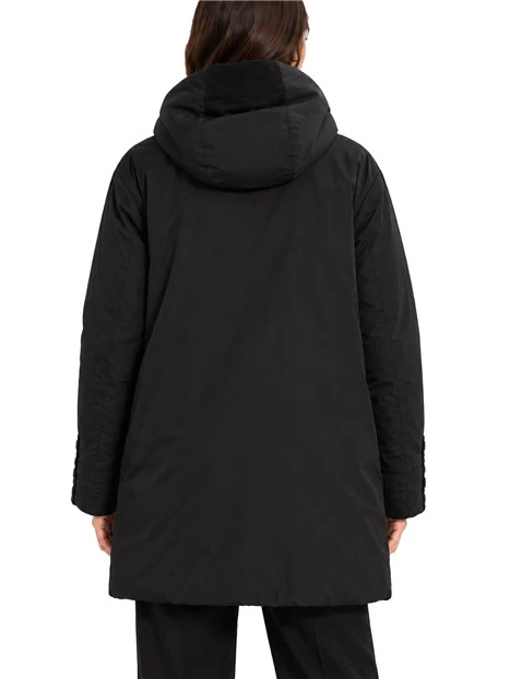 PIUMINO MODELLO PARKA IMBOTTITO ANTIGOCCIA DONNA NERO