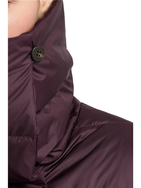 PIUMINO  CORTO WATERPROOF CON CINTURA DONNA VIOLA