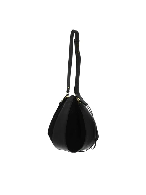 BORSA A SPALLA IN CAMOSCIO CON ASTUCCIO DONNA NERO