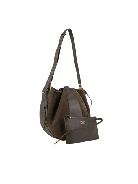 BORSA A SPALLA IN CAMOSCIO CON ASTUCCIO DONNA MARRONE