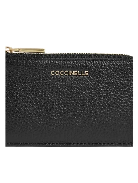 PORTACARTE METALLIC DONNA NERO