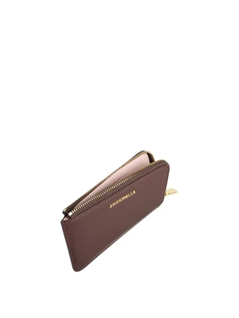 PORTACARTE METALLIC DONNA BORDEAUX