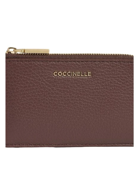 PORTACARTE METALLIC DONNA BORDEAUX