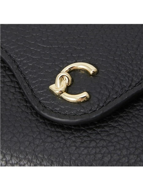 PORTAFOGLIO IN PELLE CON TASCA ZIP DONNA NERO