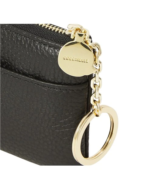 PORTAFOGLIO IN PELLE CON PORTACHIAVI DONNA NERO