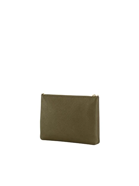 BORSA A TRACOLLA IN PELLE CON ZIP DONNA MARRONE