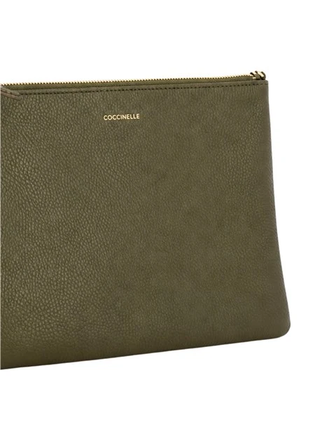 BORSA A TRACOLLA IN PELLE CON ZIP DONNA MARRONE