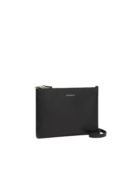 BORSA A TRACOLLA IN PELLE CON ZIP DONNA NERO