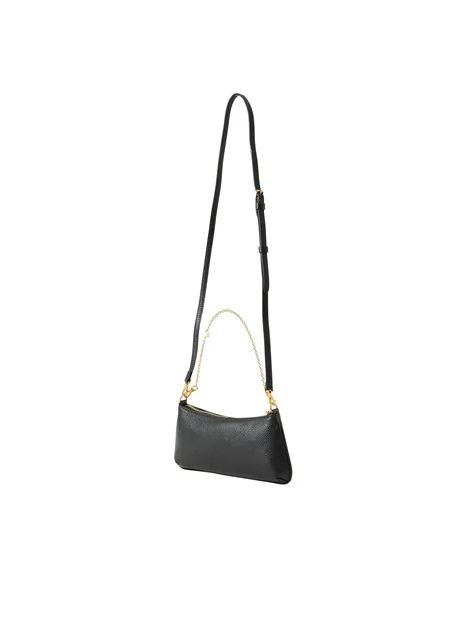 BORSA A SPALLA IN PELLE CON CATENA DONNA NERO