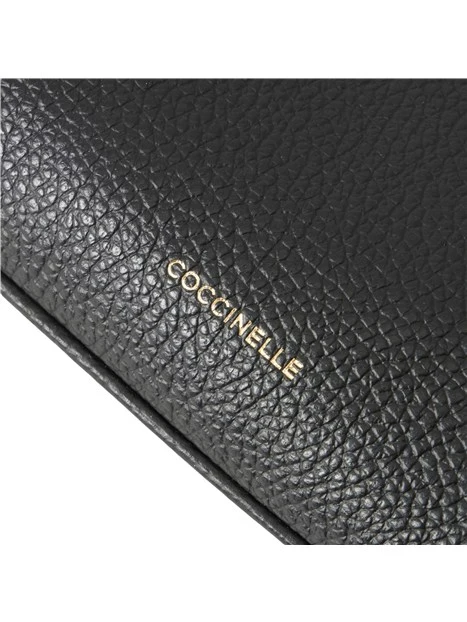 BORSA A SPALLA IN PELLE CON CATENA DONNA NERO