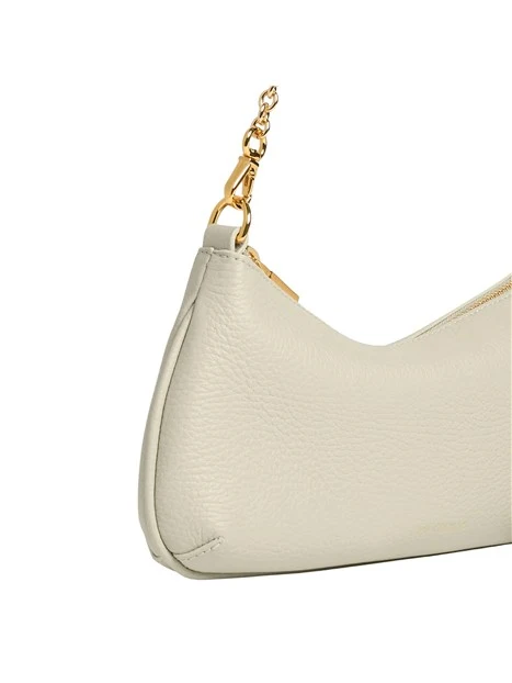 BORSA A SPALLA IN PELLE CON CATENA DONNA AVORIO