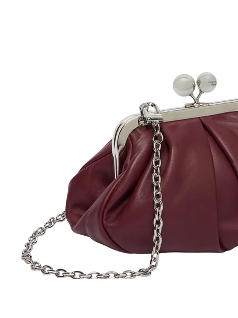 BORSA A MANO PASTICCINO IN MONTONE NAPPATO DONNA BORDEAUX