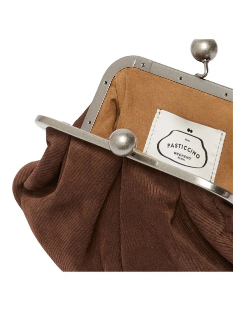 BORSA A MANO PASTICCINO IN CAMOSCIO DONNA MARRONE