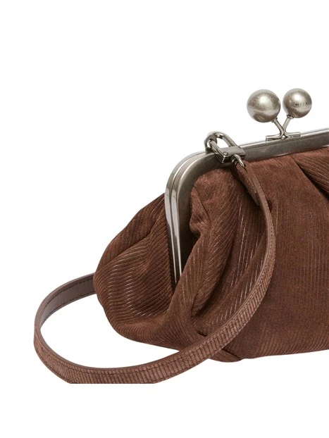 BORSA A MANO PASTICCINO IN CAMOSCIO DONNA MARRONE