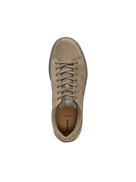 SNEAKERS BASSE SCAMOSCIATE CON LACCI TONO SU TONO UOMO TORTORA