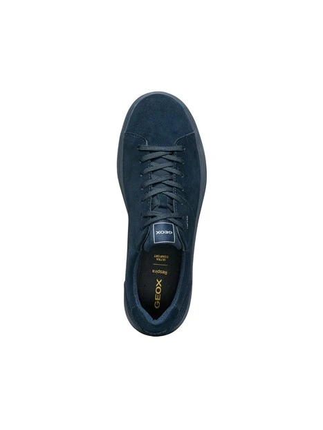 SNEAKERS BASSE SCAMOSCIATE CON DESIGN MONOCROMATICO UOMO BLU NAVY