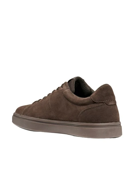 SNEAKERS BASSE SCAMOSCIATE CON DESIGN MONOCROMATICO UOMO MARRONE