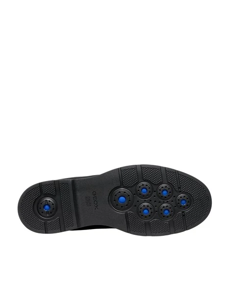 STIVALETTI CHELSEA IN PELLE CON INSERTI ELASTICI UOMO NERO