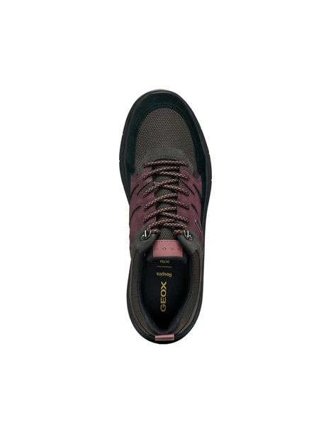 SNEAKERS BASSE MULTIMATERIALE CON INSERTI SCAMOSCIATI DONNA MULTICOLORE