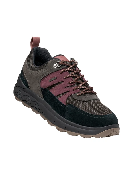 SNEAKERS BASSE MULTIMATERIALE CON INSERTI SCAMOSCIATI DONNA MULTICOLORE
