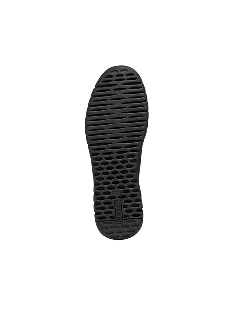 SNEAKERS ALTE IN PELLE CON SUOLA SCANALATA UOMO NERO