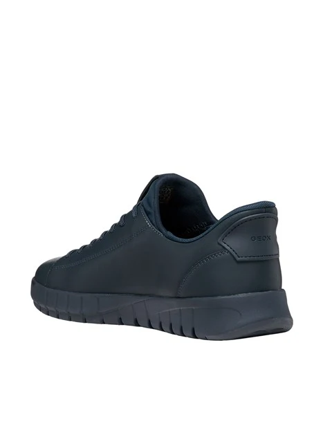 SNEAKERS BASSE IN PELLE MONOCROMATICHE UOMO BLU NAVY