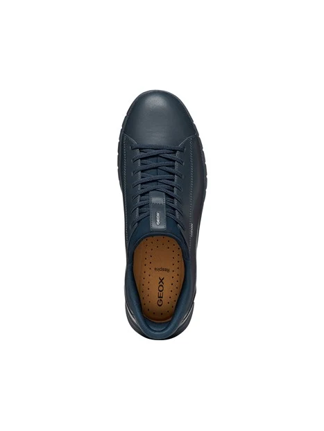 SNEAKERS BASSE IN PELLE MONOCROMATICHE UOMO BLU NAVY