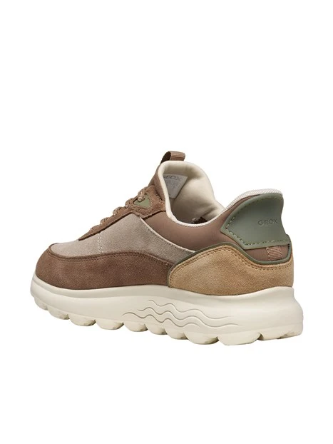 SNEAKERS BASSE CON INSERTI MULTICOLOR E SUOLA SAGOMATA UOMO BEIGE
