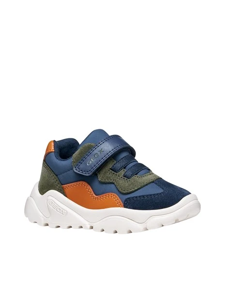 SNEAKERS PLATFORM A STRAPPO BAMBINO BLU