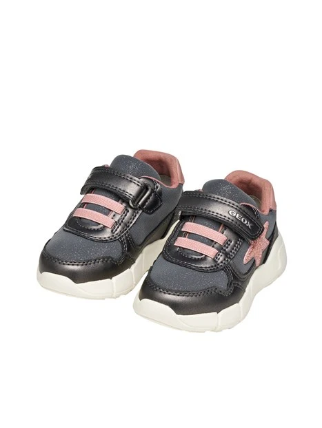 SNEAKERS PLATFORM A STRAPPO BAMBINA GRIGIO