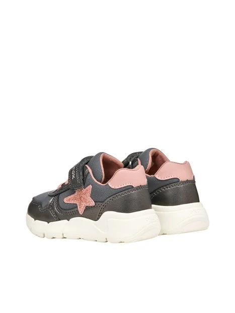 SNEAKERS PLATFORM A STRAPPO BAMBINA GRIGIO