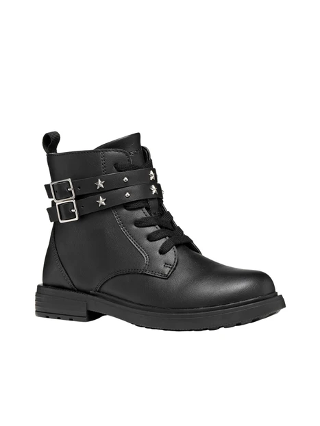 STIVALETTI J669QJ000BC CON CINTURINI DECORATIVI BAMBINA NERO