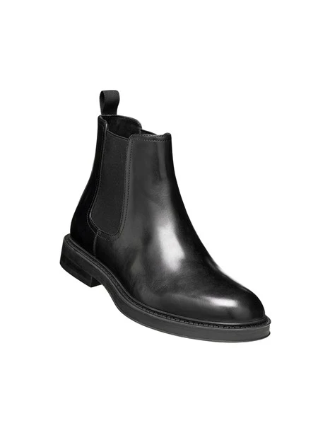 STIVALETTI CHELSEA IN PELLE LISCIA UOMO NERO