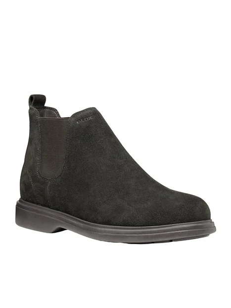 STIVALETTI TACCO BASSO CHELSEA IN PELLE SCAMOSCIATA UOMO GRIGIO SCURO