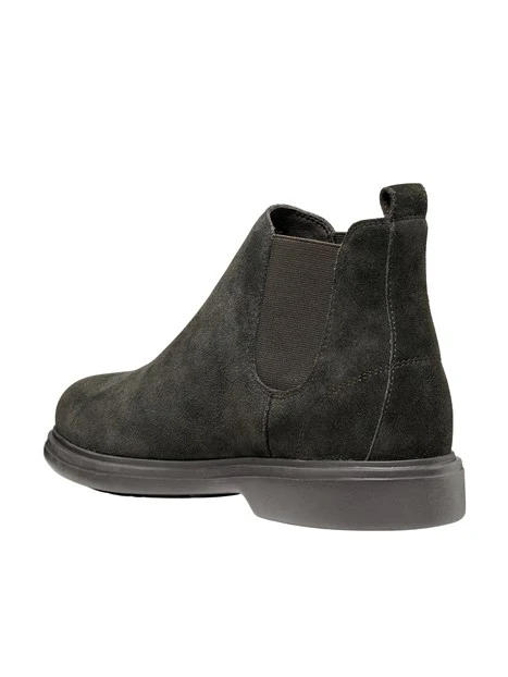 STIVALETTI TACCO BASSO CHELSEA IN PELLE SCAMOSCIATA UOMO GRIGIO SCURO
