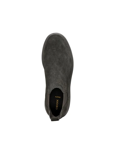 STIVALETTI TACCO BASSO CHELSEA IN PELLE SCAMOSCIATA UOMO GRIGIO SCURO