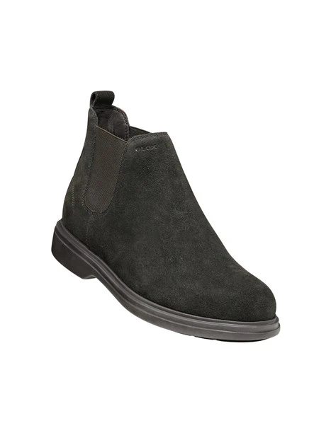STIVALETTI TACCO BASSO CHELSEA IN PELLE SCAMOSCIATA UOMO GRIGIO SCURO