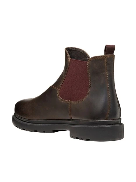 STIVALETTO CHELSEA IN PELLE UOMO MARRONE